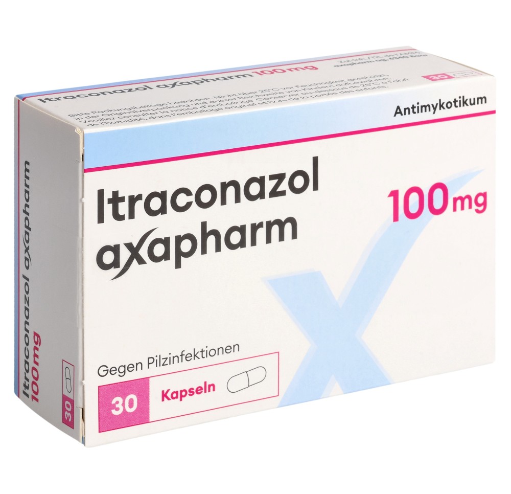 ITRACONAZOLE axapharm caps 100 mg 30 pce ITRACONAZOLE axapharm caps 100 mg 30 pce