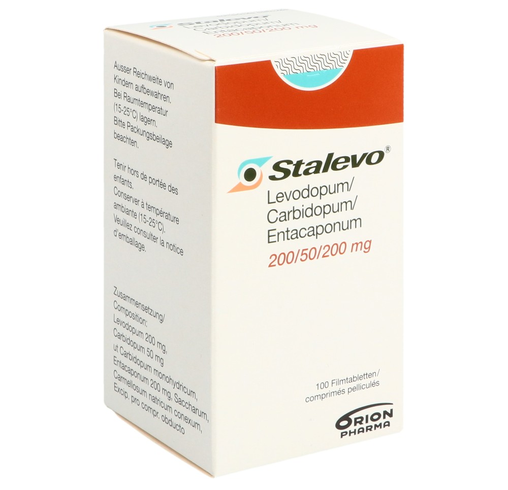 STALEVO cpr pell 200/50/200mg bte 100 pce STALEVO cpr pell 200/50/200mg bte 100 pce