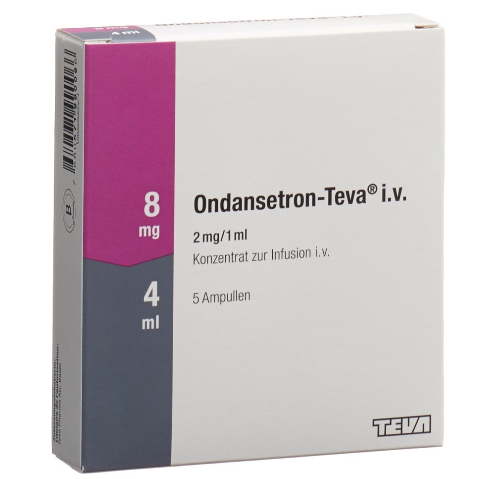 ONDANSETRON Teva conc perf 8 mg/4ml 5 amp 4 ml ONDANSETRON Teva conc perf 8 mg/4ml 5 amp 4 ml