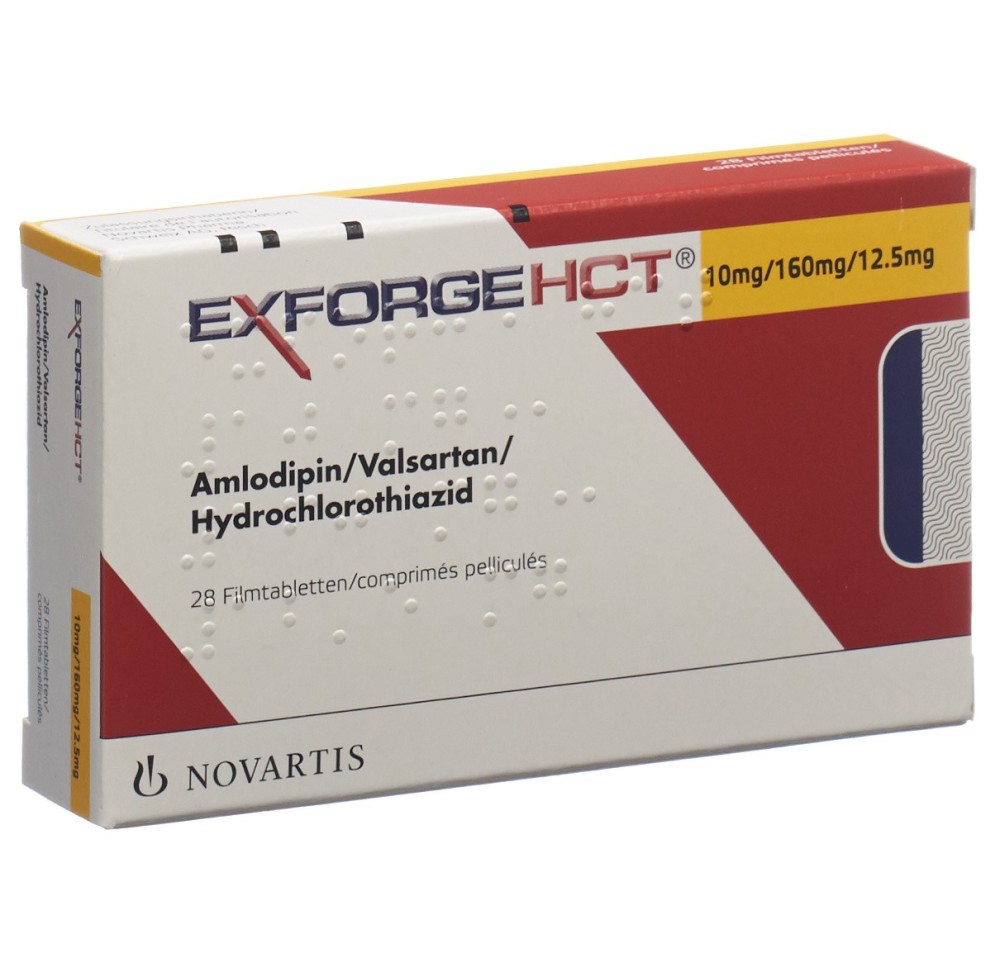 EXFORGE HCT cpr pell 10mg/160mg/12.5mg 28 pce EXFORGE HCT cpr pell 10mg/160mg/12.5mg 28 pce