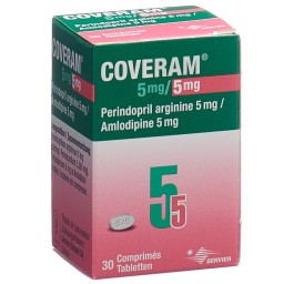 COVERAM cpr 5/5 mg bte 30 pce