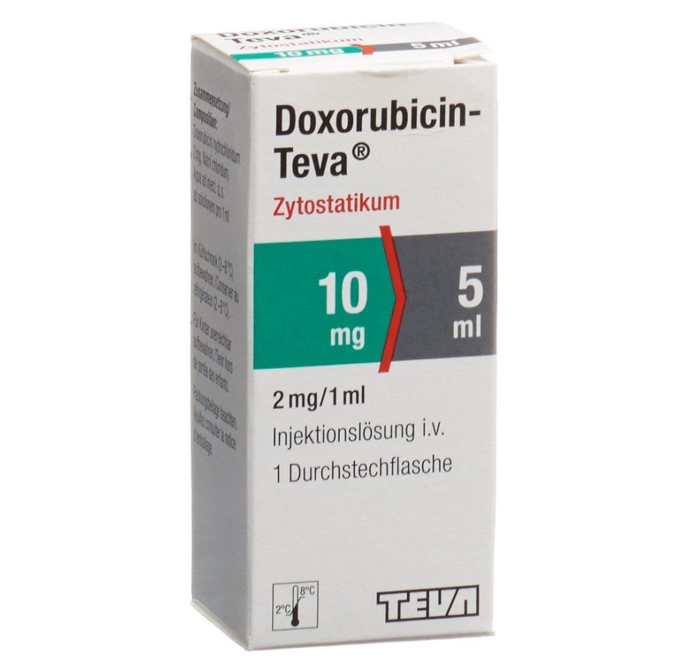 DOXORUBICIN Teva 10 mg/5ml flac 5 ml DOXORUBICIN Teva 10 mg/5ml flac 5 ml