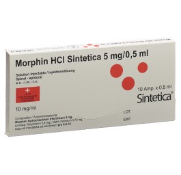 MORPHIN HCL Sintetica 5 mg/0.5ml 10 amp 0.5 ml