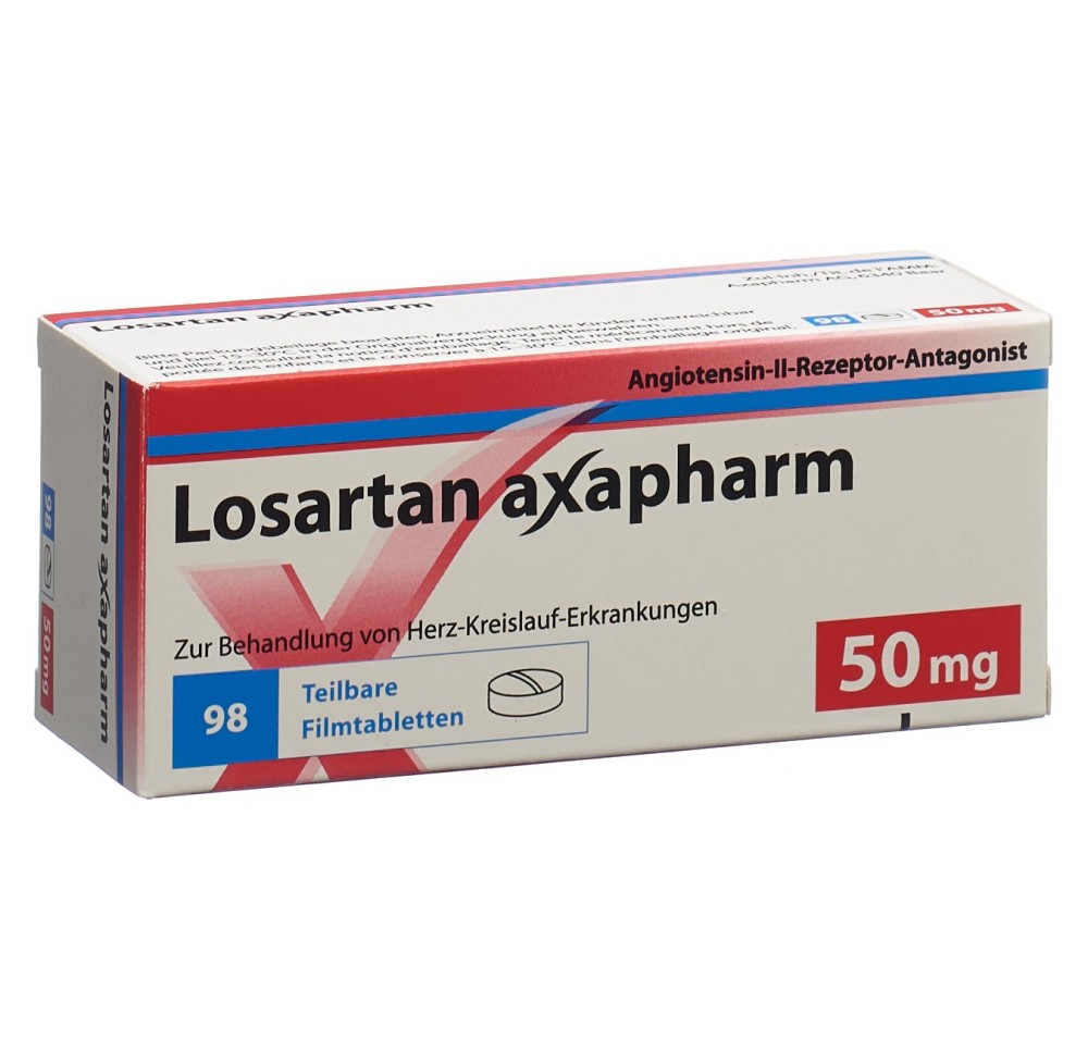 LOSARTAN axapharm cpr pell 50 mg 98 pce LOSARTAN axapharm cpr pell 50 mg 98 pce