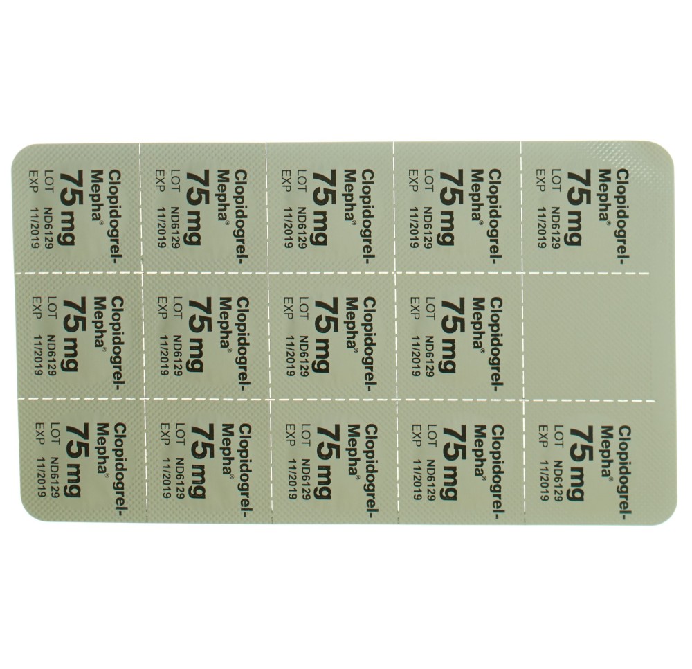 CLOPIDOGREL Mepha Lactab 75 mg 84 pce CLOPIDOGREL Mepha Lactab 75 mg 84 pce