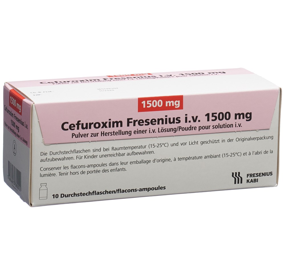 CEFUROXIM Fresenius i.v. 1500 mg flac 10 pce CEFUROXIM Fresenius i.v. 1500 mg flac 10 pce