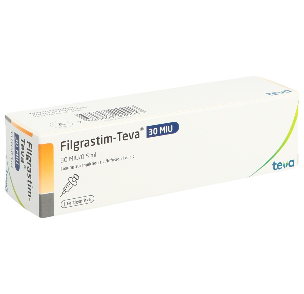 FILGRASTIM Teva 30 mio U/0.5ml ser prê 0.5 ml FILGRASTIM Teva 30 mio U/0.5ml ser prê 0.5 ml
