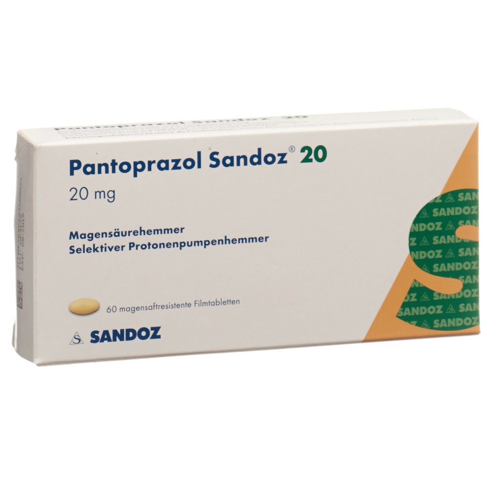 PANTOPRAZOLE Sandoz cpr pell 20 mg 60 pce PANTOPRAZOLE Sandoz cpr pell 20 mg 60 pce