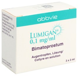 LUMIGAN gtt opht 0.1 mg/ml 3 fl 3 ml