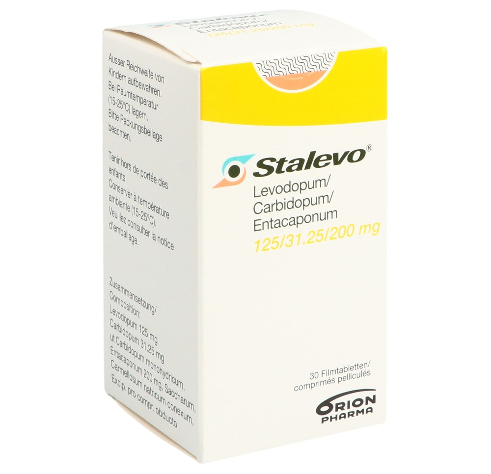 STALEVO cpr pell 125/31.25/200mg bte 30 pce STALEVO cpr pell 125/31.25/200mg bte 30 pce