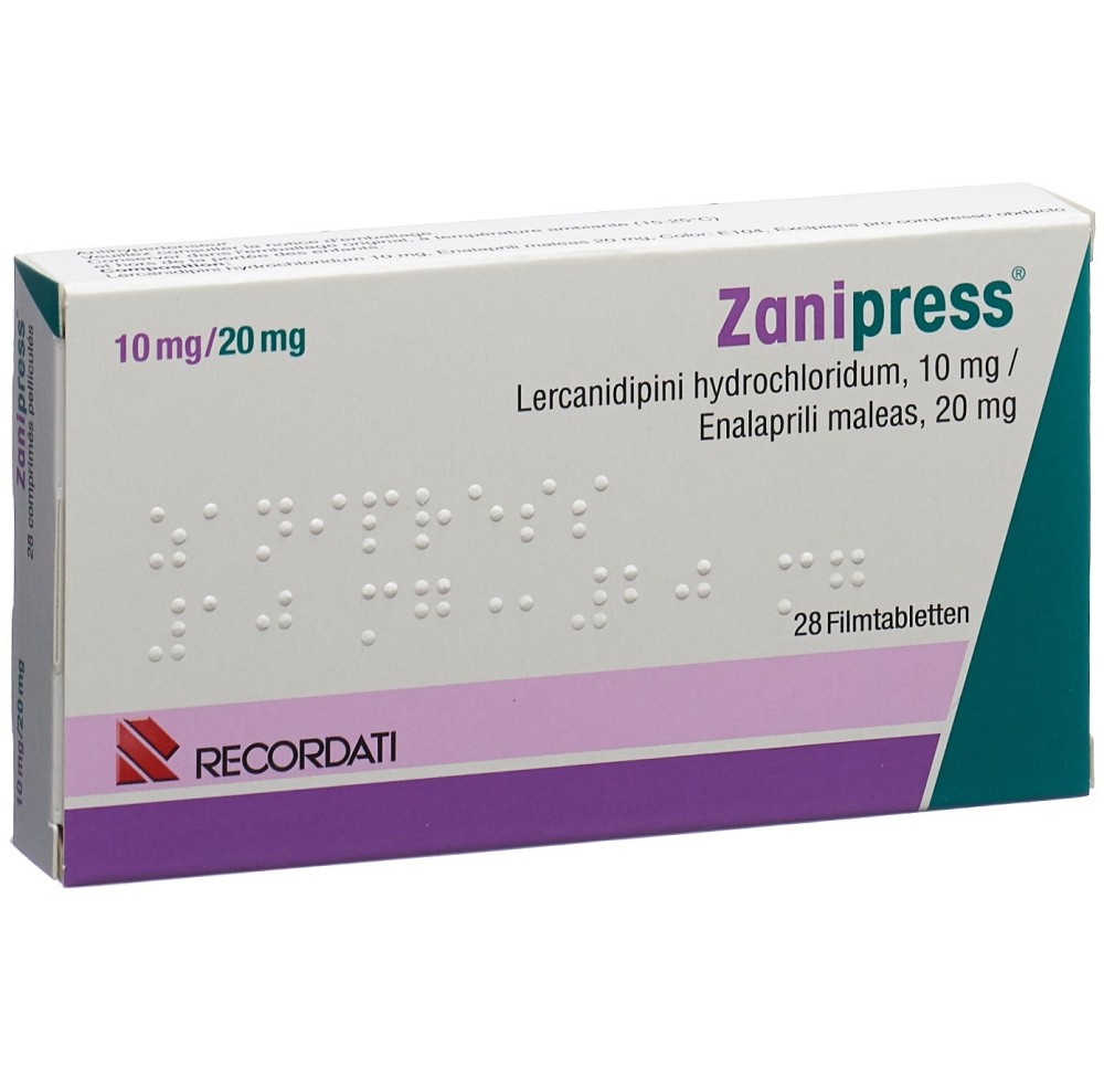 ZANIPRESS cpr pell 10/20 mg 28 pce