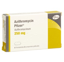 AZITHROMYCIN Pfizer cpr pell 250 mg 6 pce