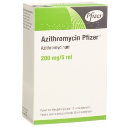 AZITHROMYCIN Pfizer pdr 200 mg/5ml p susp fl 15 ml