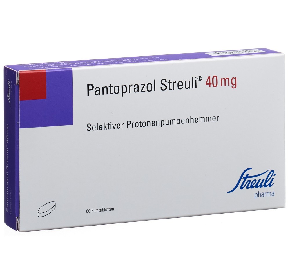 PANTOPRAZOLE Streuli cpr pell 40 mg 60 pce PANTOPRAZOLE Streuli cpr pell 40 mg 60 pce