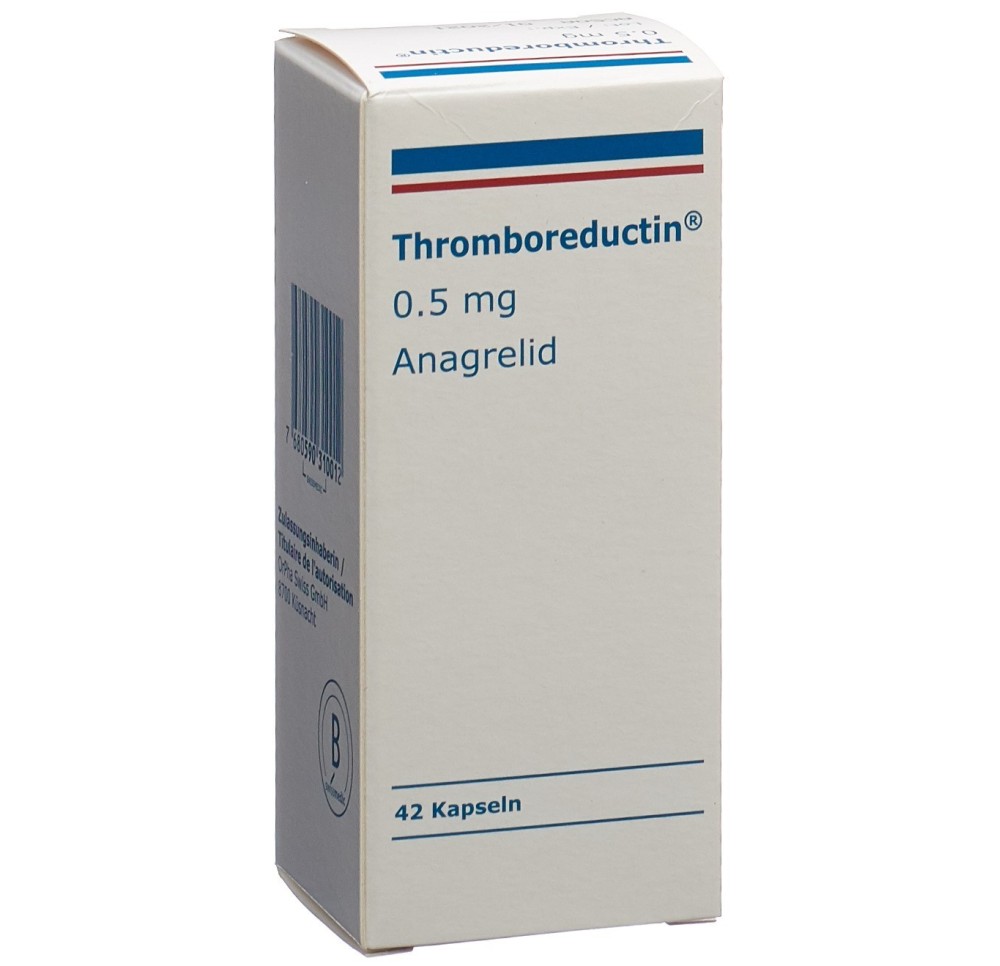 THROMBOREDUCTIN caps 0.5 mg bte 42 pce THROMBOREDUCTIN caps 0.5 mg bte 42 pce