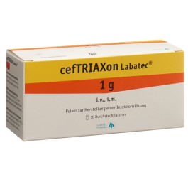 CEFTRIAXON Labatec subst sèche 1 g flac 10 pce