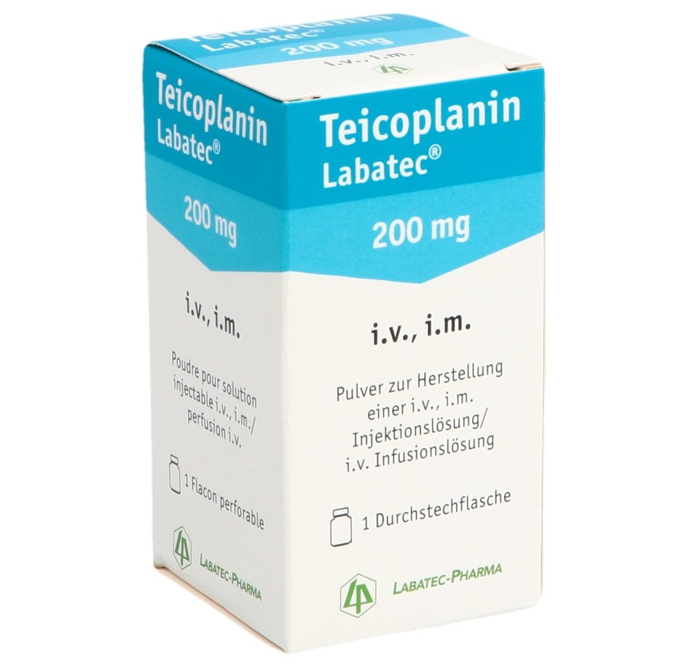 TEICOPLANIN Labatec subst sèche 200 mg flac TEICOPLANIN Labatec subst sèche 200 mg flac