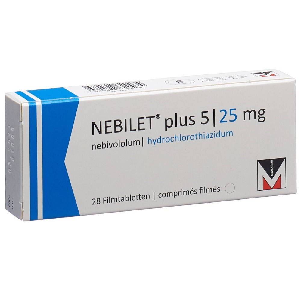 NEBILET plus cpr pell 5/25 mg 28 pce NEBILET plus cpr pell 5/25 mg 28 pce