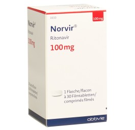 NORVIR cpr pell 100 mg bte 30 pce