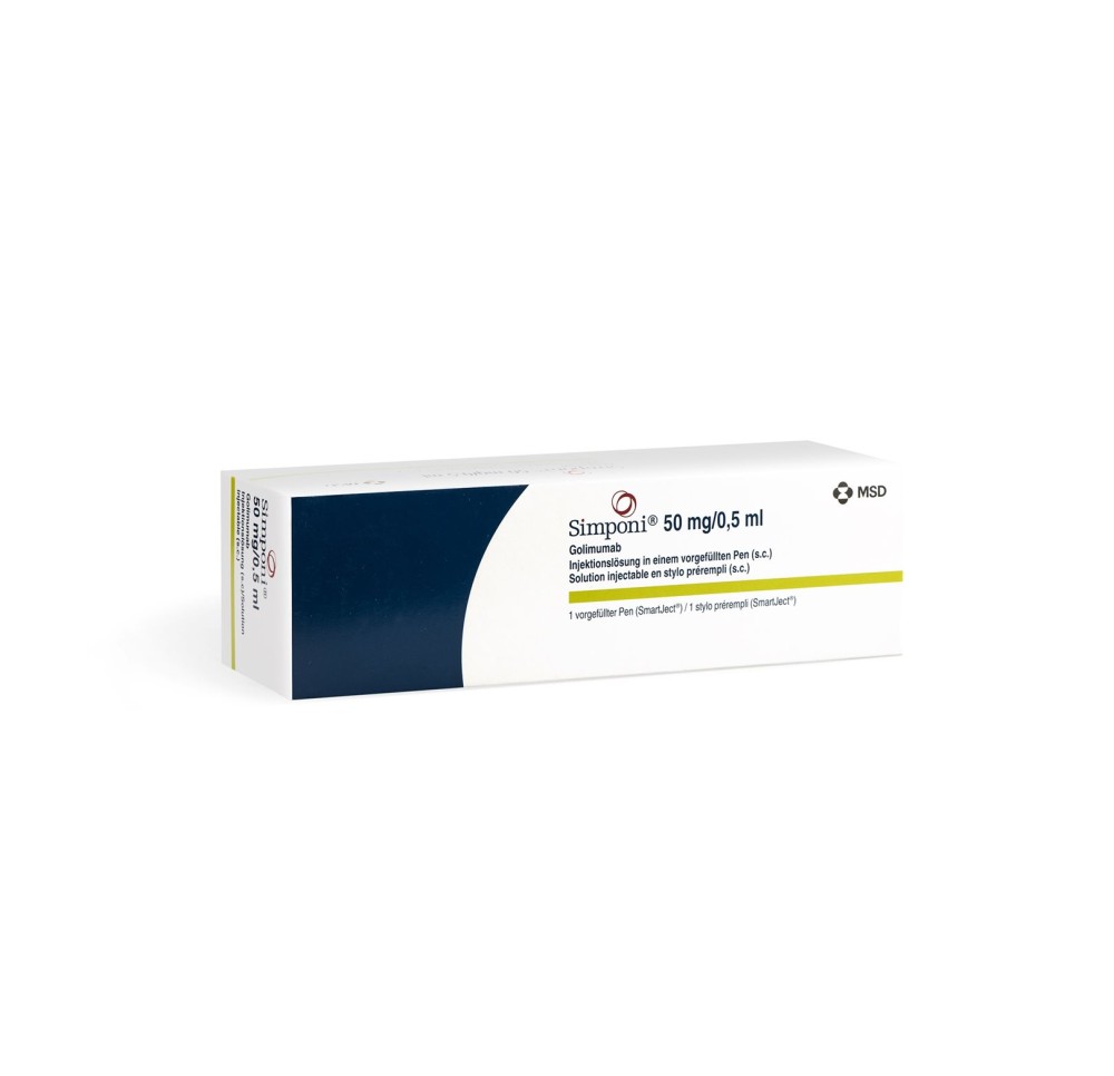 SIMPONI stylo pré sol inj 50 mg/0.5ml 0.5 ml SIMPONI stylo pré sol inj 50 mg/0.5ml 0.5 ml