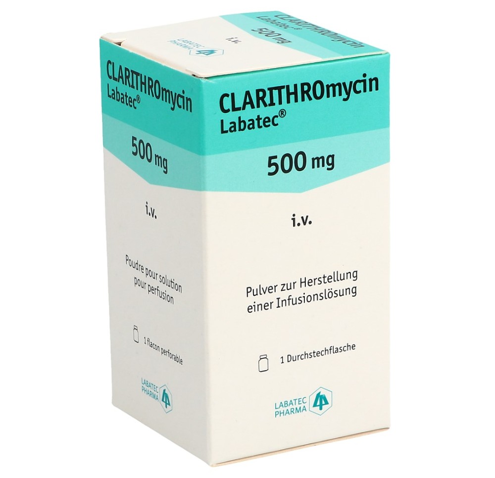 CLARITHROMYCINE Labatec 500 mg i.v. flac 10 ml CLARITHROMYCINE Labatec 500 mg i.v. flac 10 ml