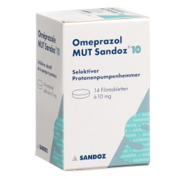 OMEPRAZOLE MUT Sandoz cpr pell 10 mg bte 14 pce