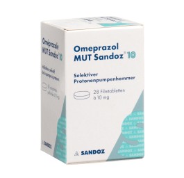 OMEPRAZOLE MUT Sandoz cpr pell 10 mg bte 28 pce