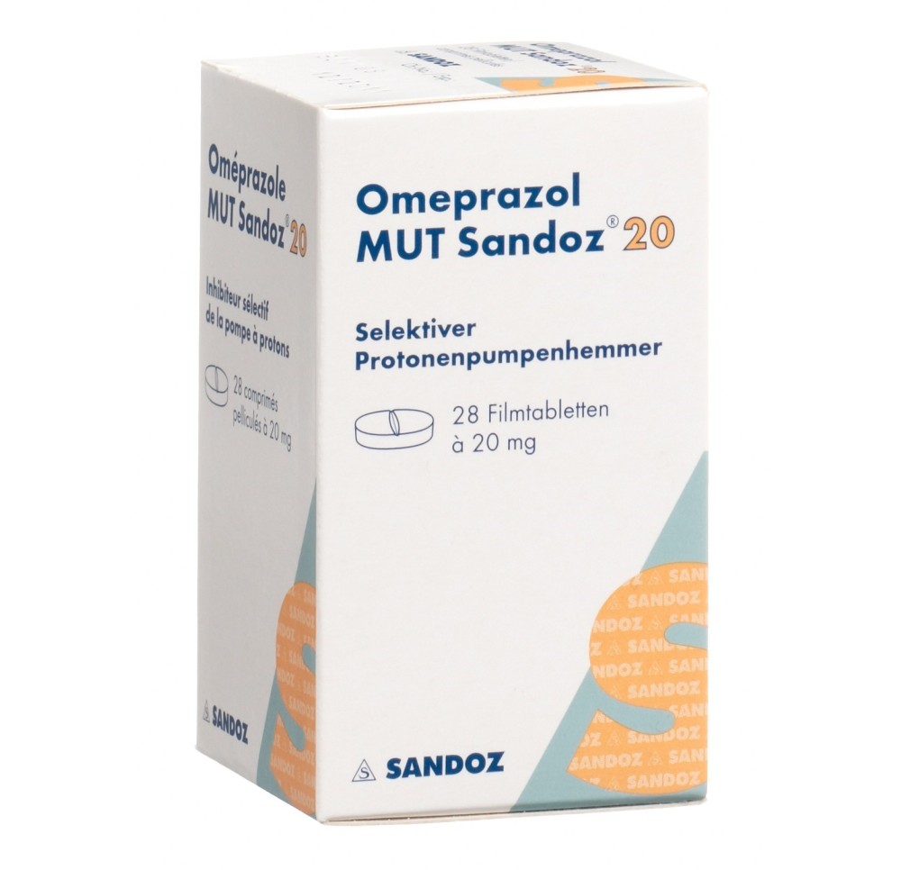 OMEPRAZOLE MUT Sandoz cpr pell 20 mg bte 28 pce OMEPRAZOLE MUT Sandoz cpr pell 20 mg bte 28 pce