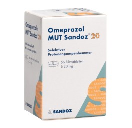 OMEPRAZOLE MUT Sandoz cpr pell 20 mg bte 56 pce