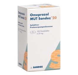 OMEPRAZOLE MUT Sandoz cpr pell 20 mg bte 100 pce