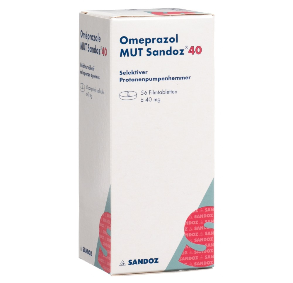 OMEPRAZOLE MUT Sandoz cpr pell 40 mg bte 56 pce OMEPRAZOLE MUT Sandoz cpr pell 40 mg bte 56 pce