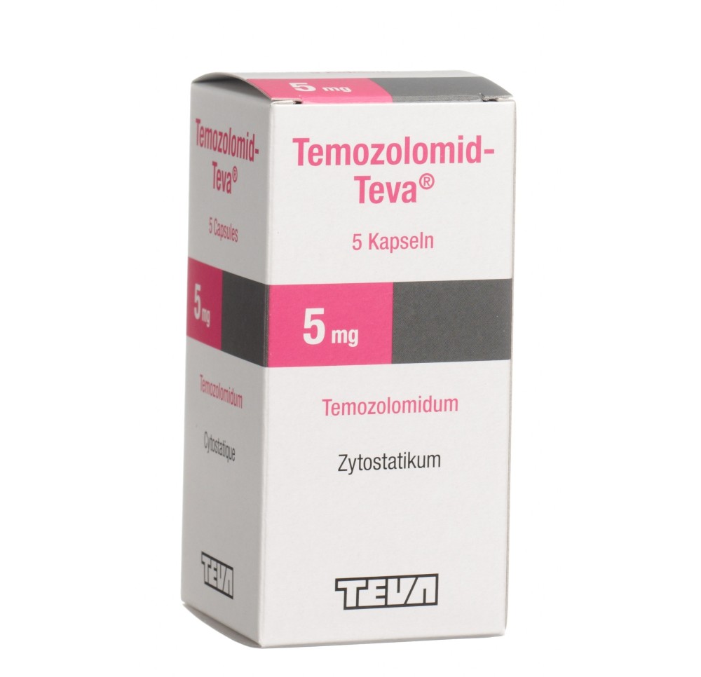 TEMOZOLOMID Teva caps 5 mg fl 5 pce TEMOZOLOMID Teva caps 5 mg fl 5 pce
