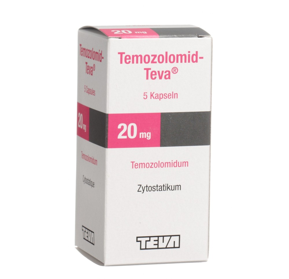 TEMOZOLOMID Teva caps 20 mg fl 5 pce TEMOZOLOMID Teva caps 20 mg fl 5 pce