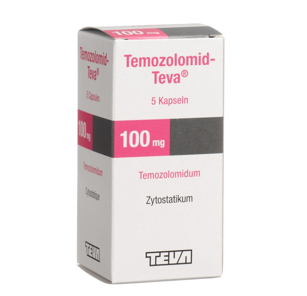 TEMOZOLOMID Teva caps 100 mg fl 5 pce TEMOZOLOMID Teva caps 100 mg fl 5 pce