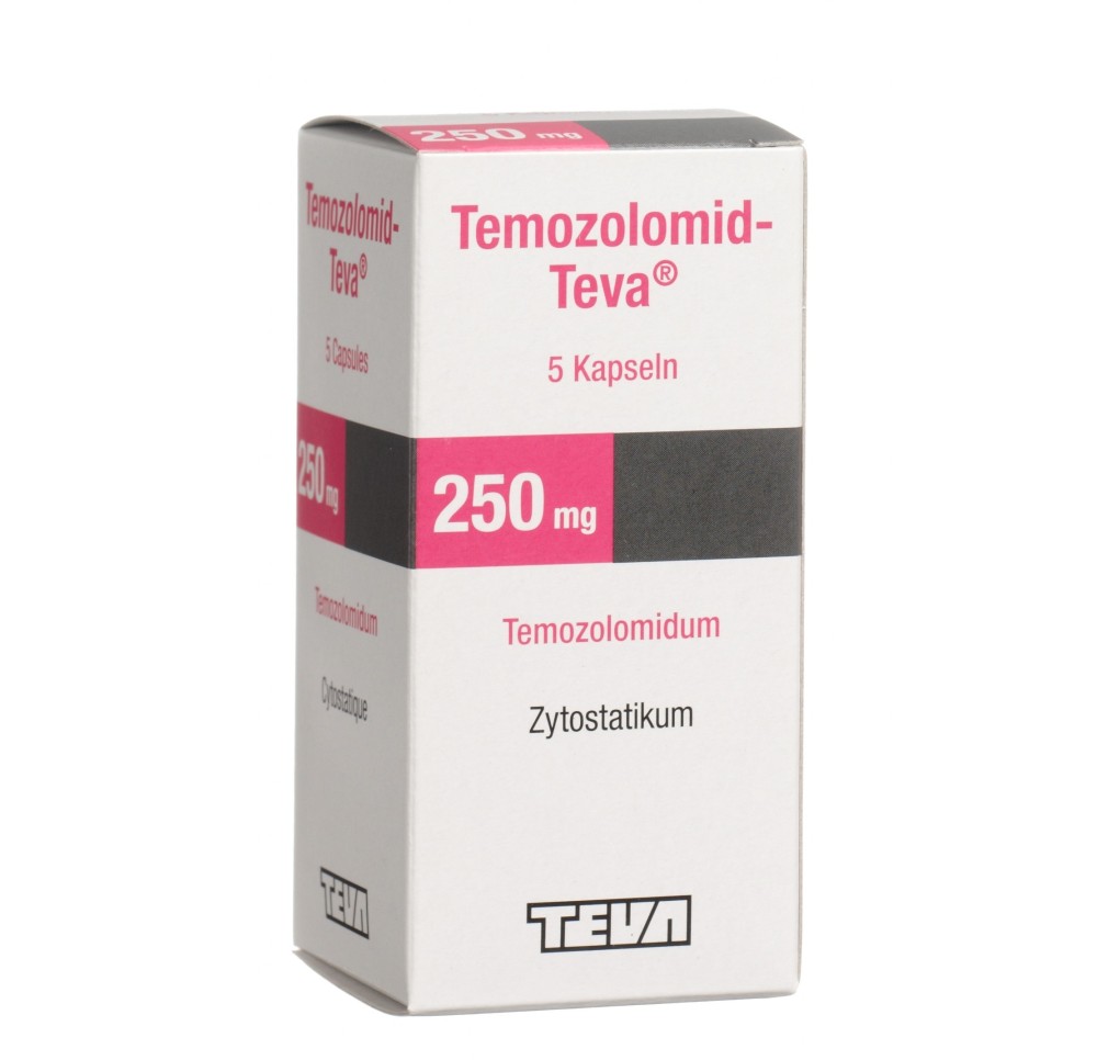 TEMOZOLOMID Teva caps 250 mg fl 5 pce TEMOZOLOMID Teva caps 250 mg fl 5 pce