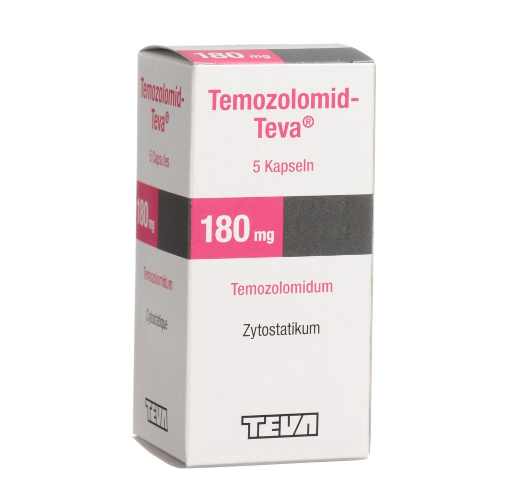 TEMOZOLOMID Teva caps 180 mg fl 5 pce TEMOZOLOMID Teva caps 180 mg fl 5 pce