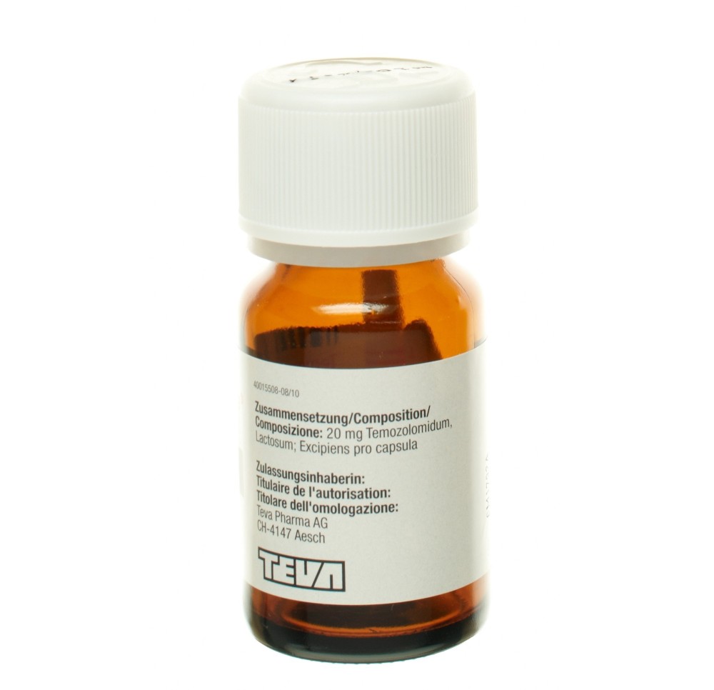 TEMOZOLOMID Teva caps 20 mg fl 20 pce TEMOZOLOMID Teva caps 20 mg fl 20 pce