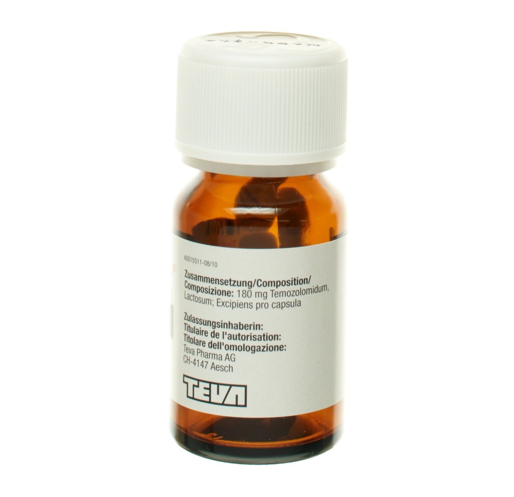 TEMOZOLOMID Teva caps 180 mg fl 20 pce TEMOZOLOMID Teva caps 180 mg fl 20 pce