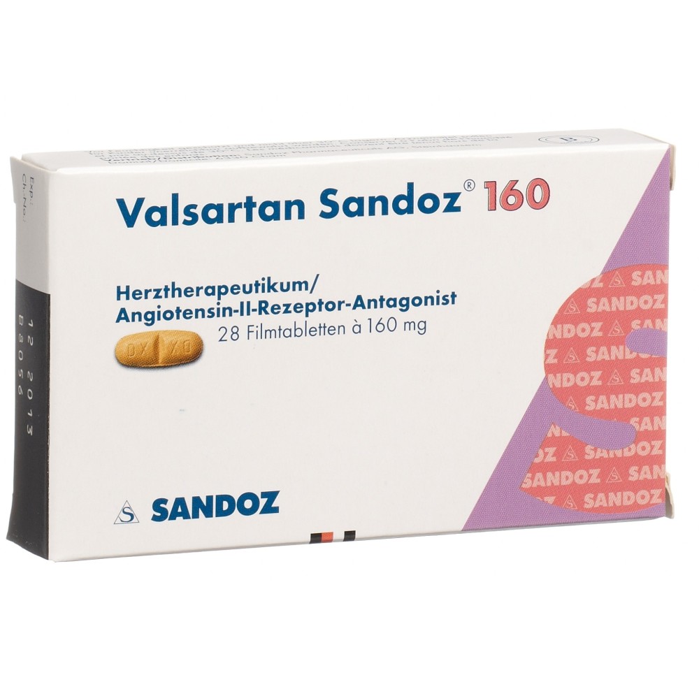 VALSARTAN Sandoz cpr pell 160 mg 28 pce VALSARTAN Sandoz cpr pell 160 mg 28 pce