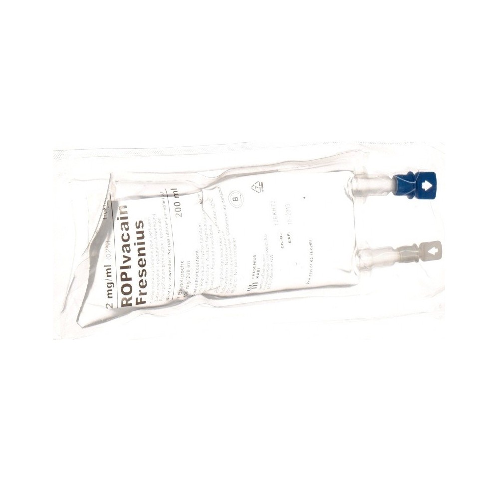 ROPIVACAIN Fresenius 2 mg/ml 200ml Freeflex 5 pce ROPIVACAIN Fresenius 2 mg/ml 200ml Freeflex 5 pce
