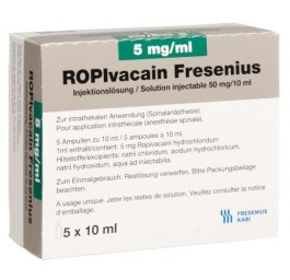 ROPIVACAIN Fresenius 5 mg/ml 10ml amp 5 pce