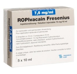 ROPIVACAIN Fresenius 7.5 mg/ml 10ml amp 5 pce