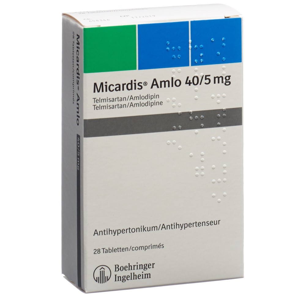 MICARDIS Amlo cpr 40/5mg 28 pce MICARDIS Amlo cpr 40/5mg 28 pce