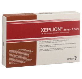 XEPLION susp inj 25 mg/0.25ml ser pré 0.25 ml