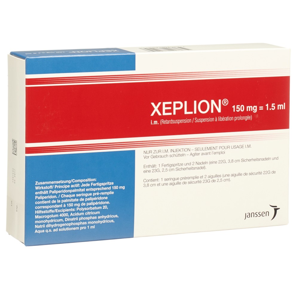 XEPLION susp inj 150 mg/1.5ml ser pré 1.5 ml