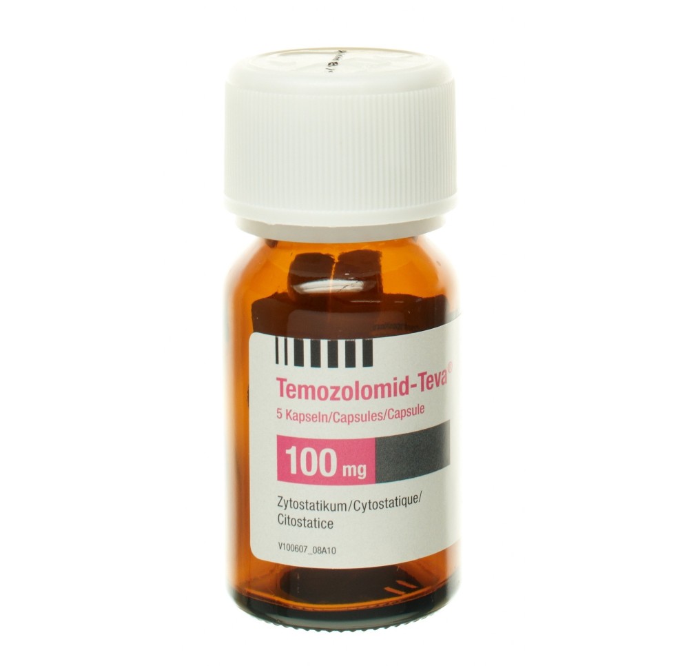 TEMOZOLOMID Teva caps 100 mg fl 20 pce TEMOZOLOMID Teva caps 100 mg fl 20 pce