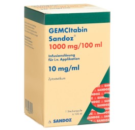 GEMCITABINE Sandoz sol perf 1000 mg/100ml flac