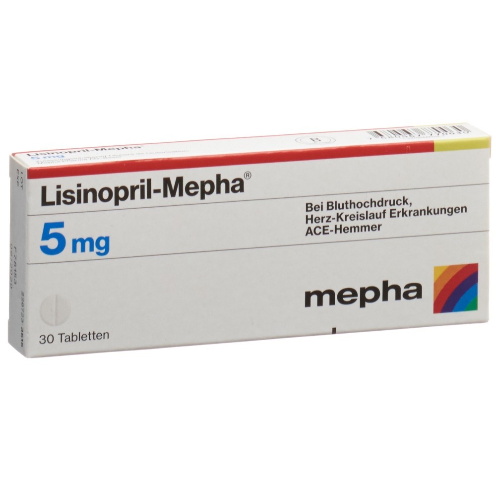 LISINOPRIL Mepha cpr 5 mg 30 pce LISINOPRIL Mepha cpr 5 mg 30 pce