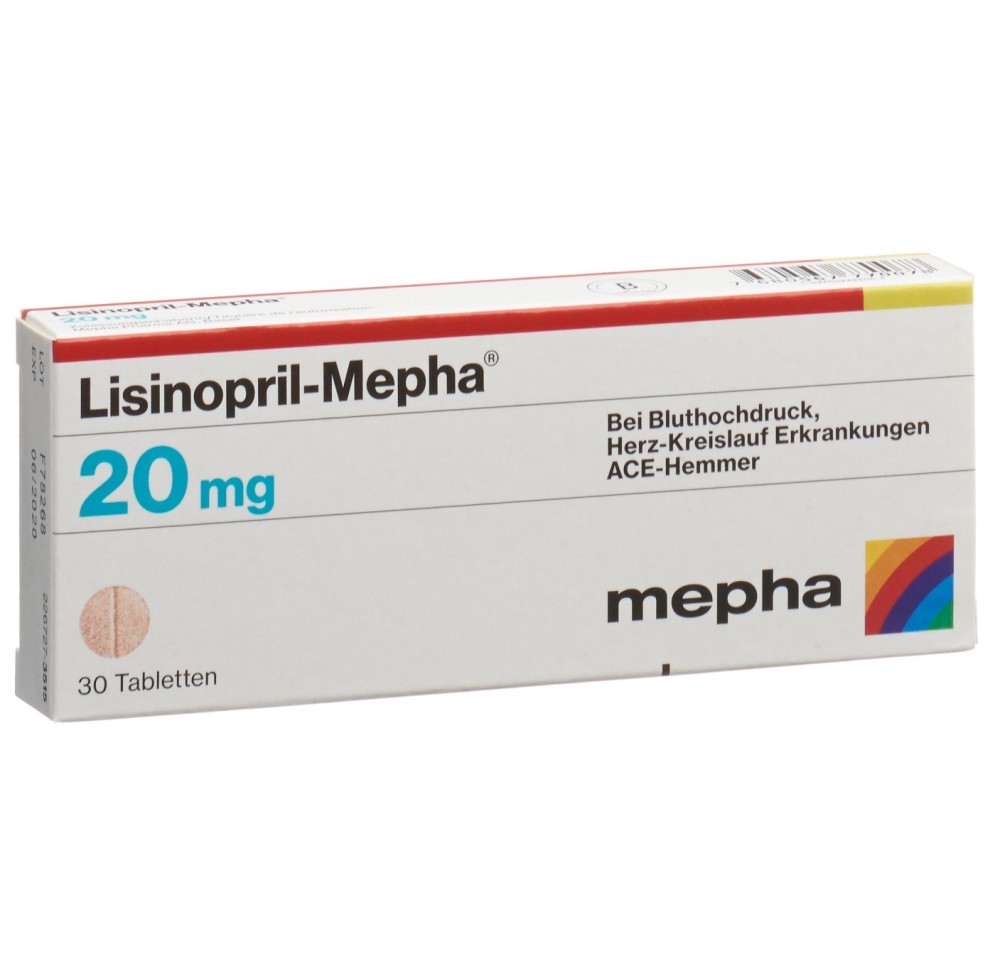 LISINOPRIL Mepha cpr 20 mg 30 pce LISINOPRIL Mepha cpr 20 mg 30 pce