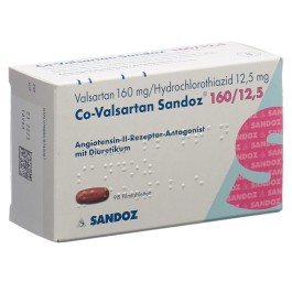 CO-VALSARTAN Sandoz cpr pell 160/12.5 98 pce
